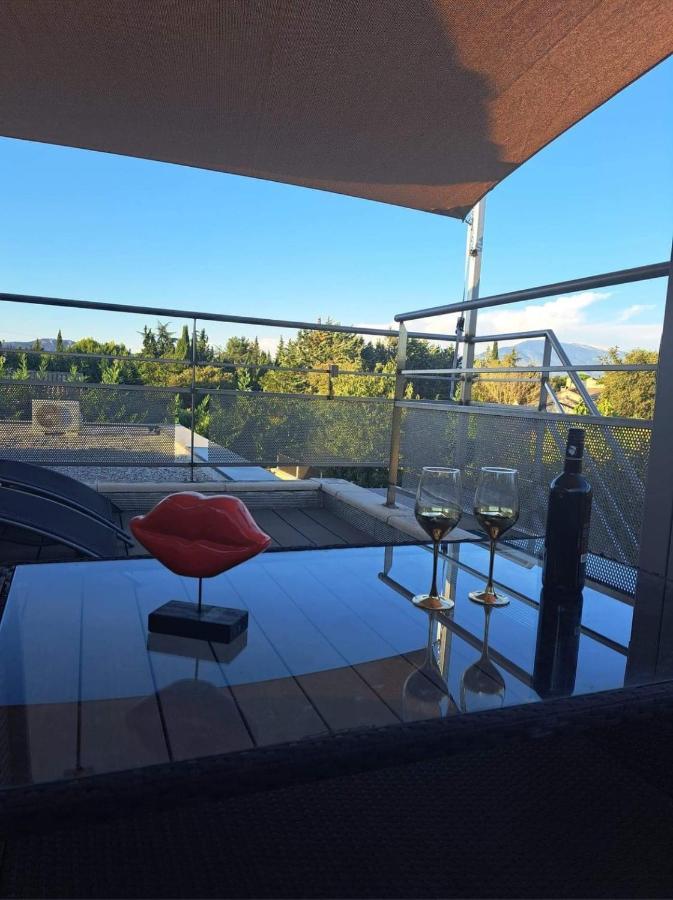 L'Aurore Suite De Charme, Clim Jacuzzi, Sauna, Piscine Chauffee Cuisine... Carpentras Exterior foto